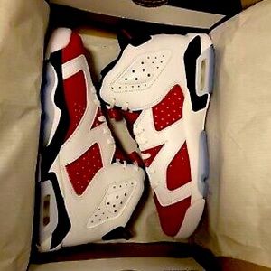 Dead stock Carmine  jordan 6’s for sale size 7y